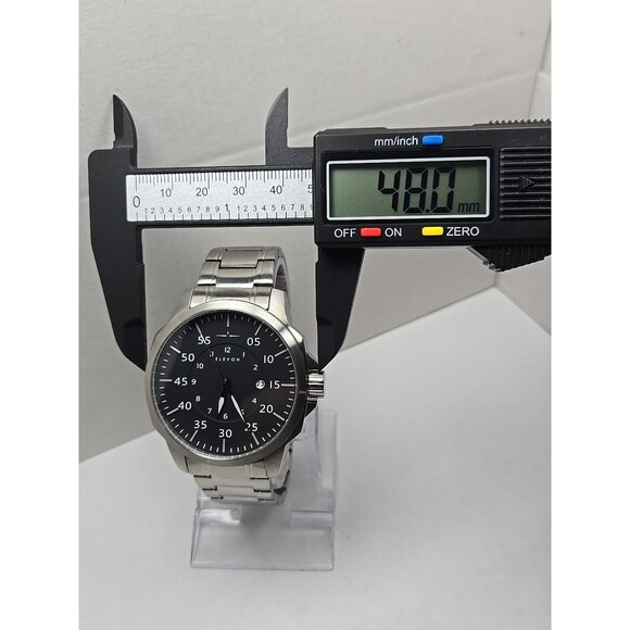 Elevon Hughes Men's Stainless Steel Date Display Watch Model ELE100-4 Rare - Picture 5 of 11